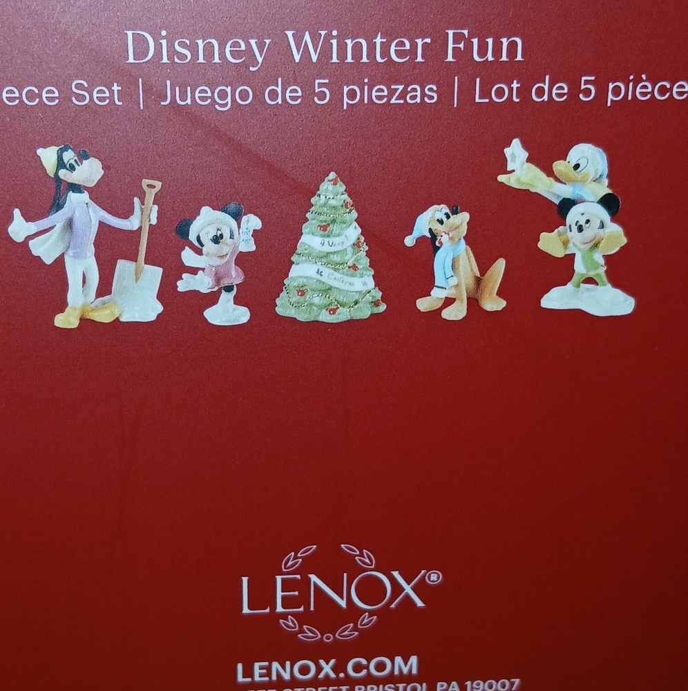 Lenox Disney 100th Anniversary Fab Five Mickey Minnie Goofy Pluto Donald - Picture 8 of 13